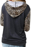 Women Long Sleeve Leopard  Hoodies