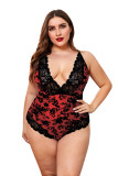 Plus Size Promise Red Lace Teddy