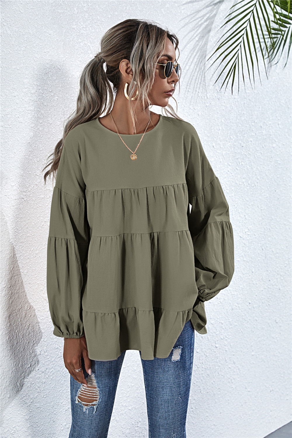 puff sleeve ruffle