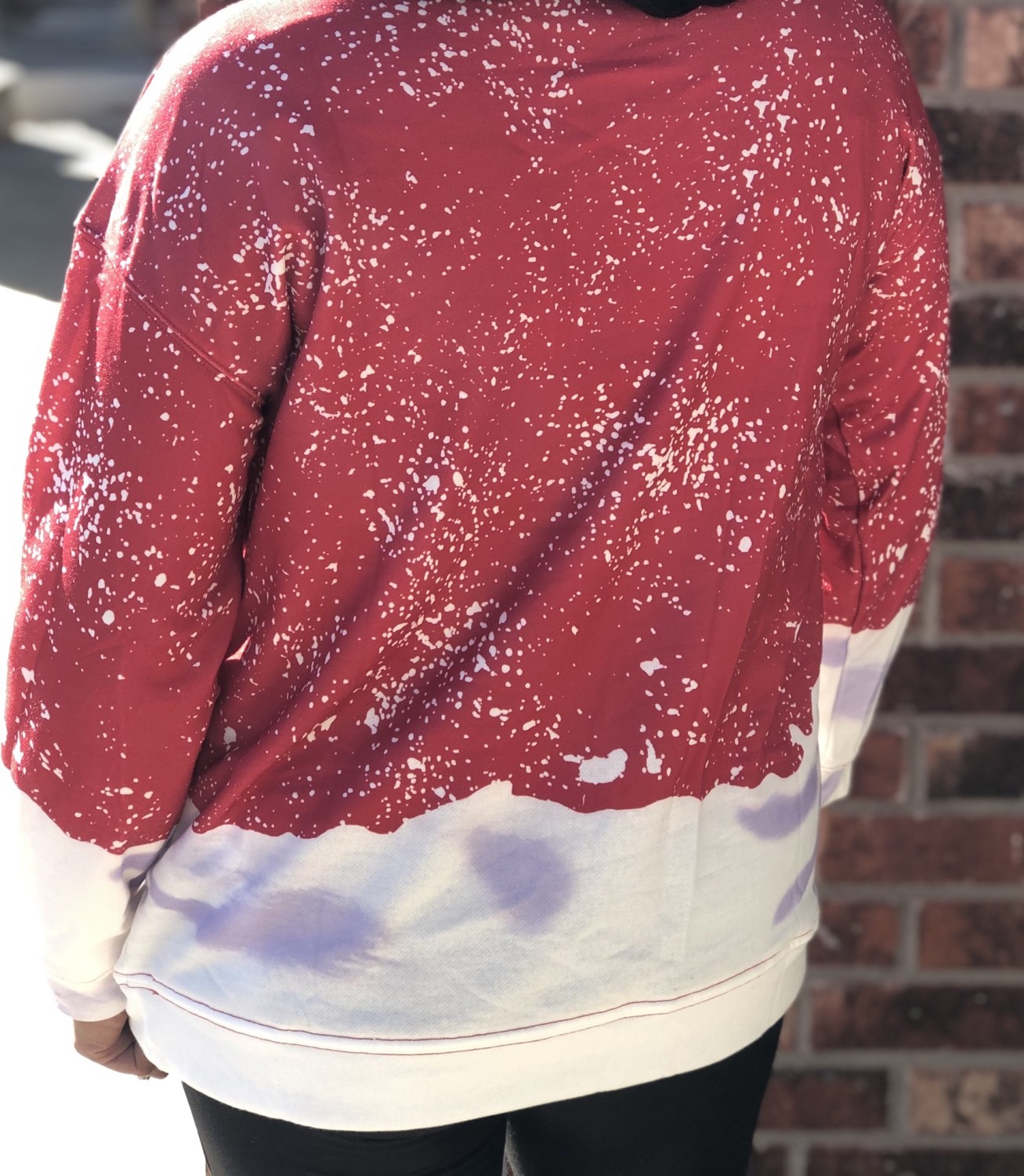 womens bleached sweatshirt