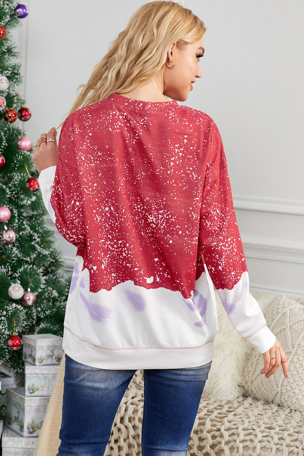 womens bleached sweatshirt