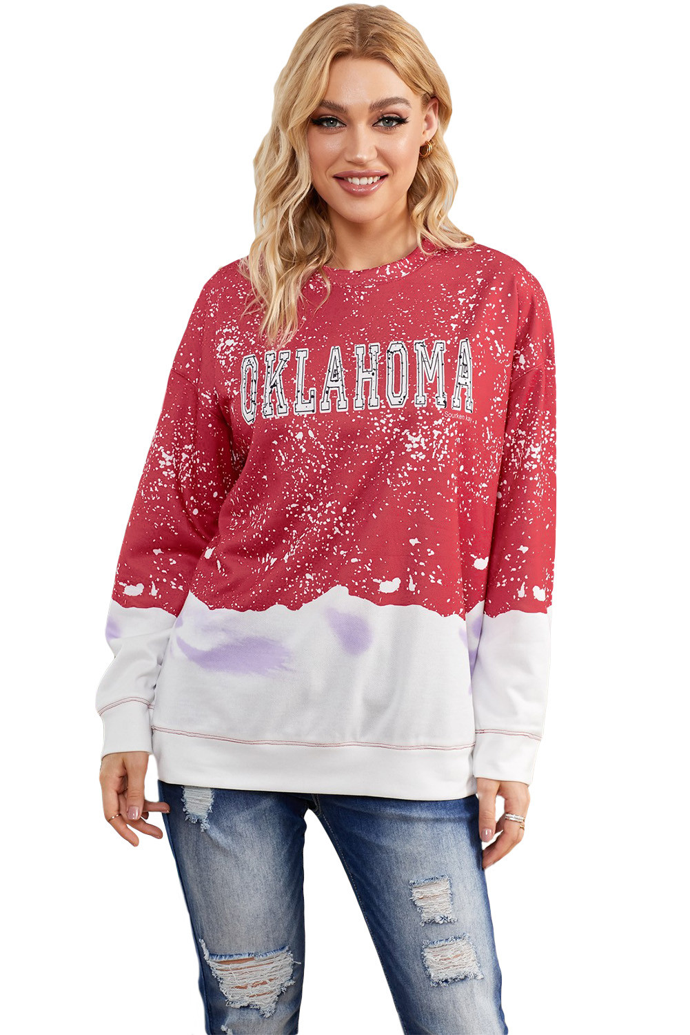 womens bleached sweatshirt