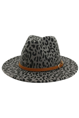 Gray Leopard Jazz Hat MOQ 3pcs