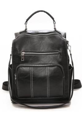 Black Front Pockets Backpack MOQ3pcs