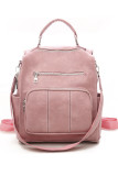 Pink Front Pockets Backpack MOQ3pcs