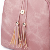 Pink Tassel Large Capacity Backpack MOQ 3PCS