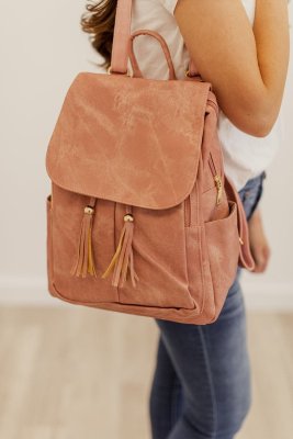 Pink Tassel Large Capacity Backpack MOQ 3PCS