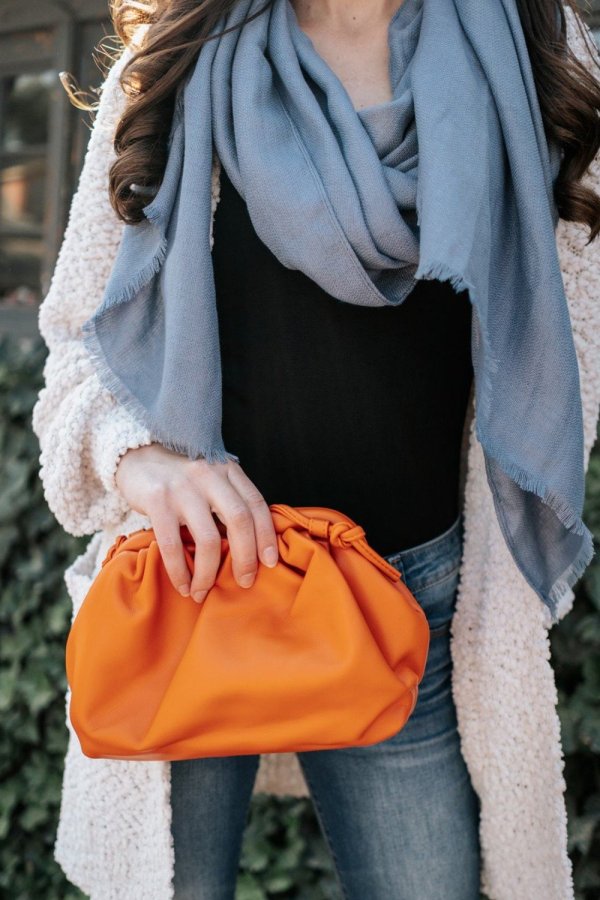 Orange Clutch Crossbody Bags