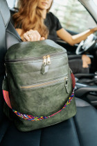 Green Double Pockets Backpack