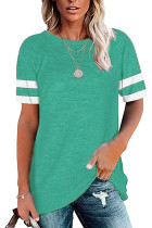 Green Round Neck Short Sleeve T-shirt