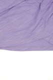 Purple O-Neck Short Sleeve Dress