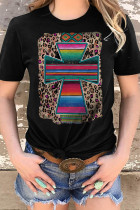 Aztec Print Graphic Tees for Women UNISHE Wholesale Short Sleeve T shirts Top