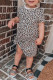 Little Girls' Leopard Print Short Sleeve Mini Dress