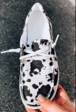 Cow Print Slip On Shoes