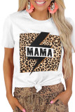 MAMA and Leopard Print Graphic Tees for Women UNISHE Wholesale Short Sleeve T shirts Top