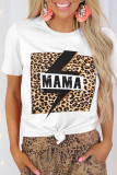 MAMA and Leopard Print Graphic Tees for Women UNISHE Wholesale Short Sleeve T shirts Top