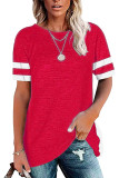 Red Round Neck Short Sleeve T-shirt