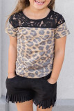 Kids Leopard Lace Up Top by Crazy Train