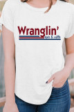 Wranglin' Kids&Cattle Print Graphic Tees for Women UNISHE Wholesale Short Sleeve T shirts Top