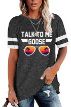 Talk To Me Goose Print Graphic Tees for Women UNISHE Wholesale Short Sleeve T shirts Top