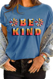 BE KIND Print Graphic Tees for Women UNISHE Wholesale Short Sleeve T shirts Top