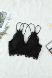 Black Lace Bralette with Lining