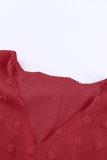 Red Fever Pitch Pom Babydoll Tunic Dress