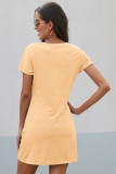 Yellow The Triblend Side Knot Dress