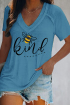 Bee Kind Print Graphic Tees for Women UNISHE Wholesale Short Sleeve T shirts Top
