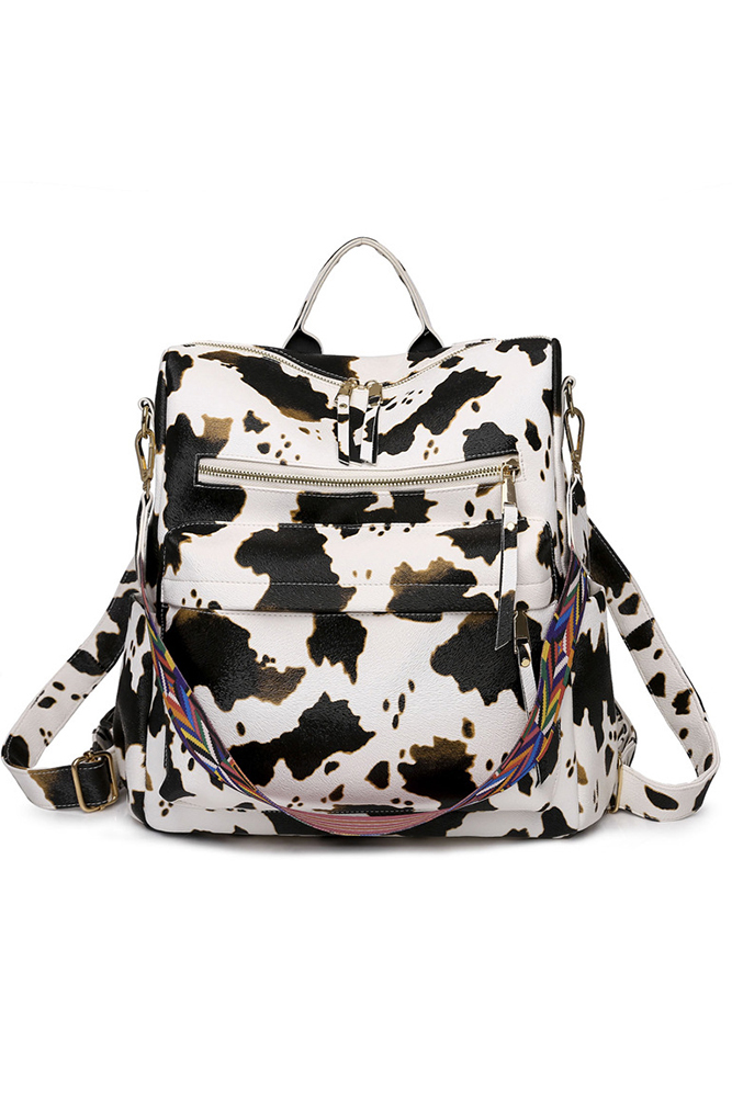 US$ 23.69 - Cow Print Large Capacity Backpack MOQ 3PCS - www.unishe.com