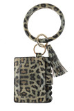 Leopard PU Bracelet Purse with Tassel (MOQ 3pcs in mixed colors)