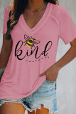 Bee Kind Print Graphic Tees for Women UNISHE Wholesale Short Sleeve T shirts Top