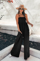 Strap Wide Leg Jumpsuit with Pockets