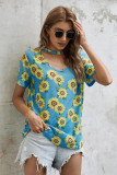 Sunflower Hollow Out T-shirt