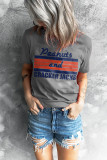 Peanuts and Cracker Jacks Print Graphic Tees for Women UNISHE Wholesale Short Sleeve T shirts Top