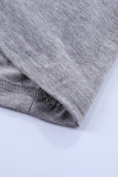 Gray Lace Knit Tank