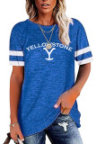 Yellowstone Print Graphic Tees for Women UNISHE Wholesale Short Sleeve T shirts Top