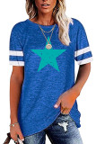 Star Print Graphic Tees for Women UNISHE Wholesale Short Sleeve T shirts Top