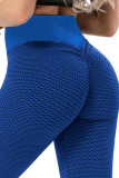 Blue High Waisted Butt Lifting Yoga Gym Leggings