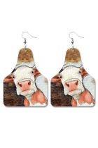 Cow Print Leather Earrings Unishe Wholesale MOQ 5pcs