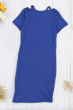 Blue Clear Skies Jersey Twist T-Shirt Dress
