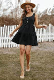 Black Tiered Ruffled Mini Dress