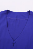 Blue Forever Tonight Button Tie Top