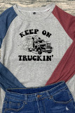 Keep on Truckin Printed Long Sleeve Top Women UNISHE Wholesale
