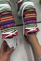 Aztec Stripe Flat Slip On Shoes Unishe Wholesale