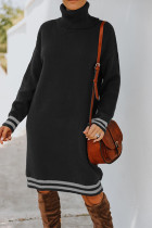 High Collar Knit Long Sleeve Sweater Dress Women UNISHE Wholesale