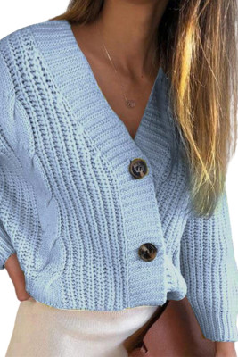 Knit V-neck Button Closure Cardigans Women UNISHE Wholesale