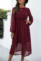 Pom Pom Textured Long Sleeve Dress Women UNISHE Wholesale