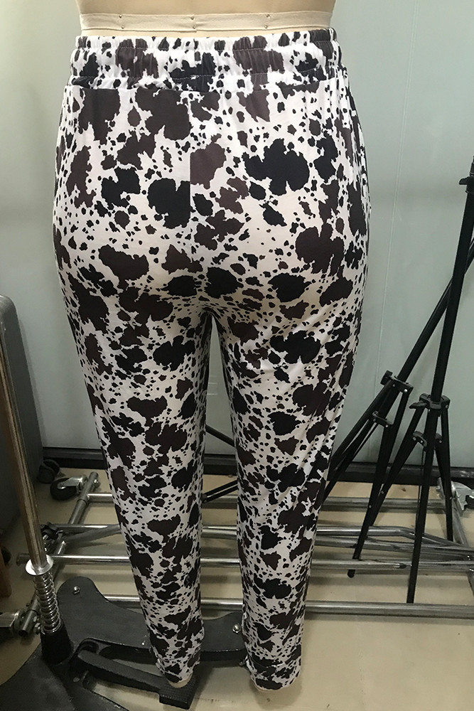 topshop cow print joggers