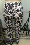Cow Print Drawstring Pocketed Joggers Wholesale Boutique